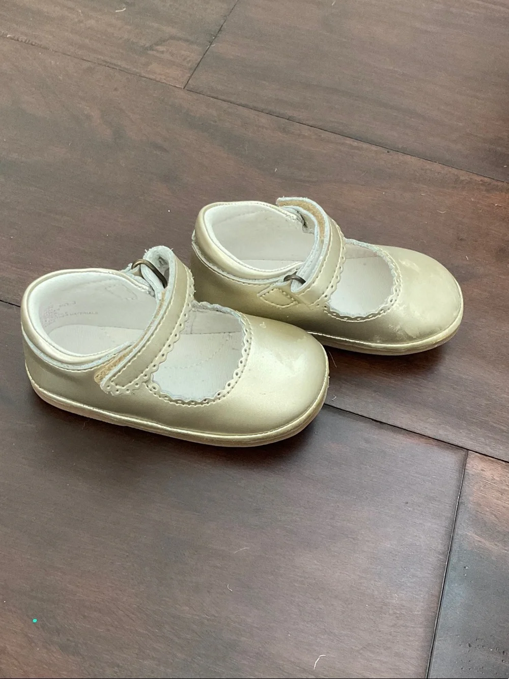 Angel Gold Mary Jane Baby Walker Shoes